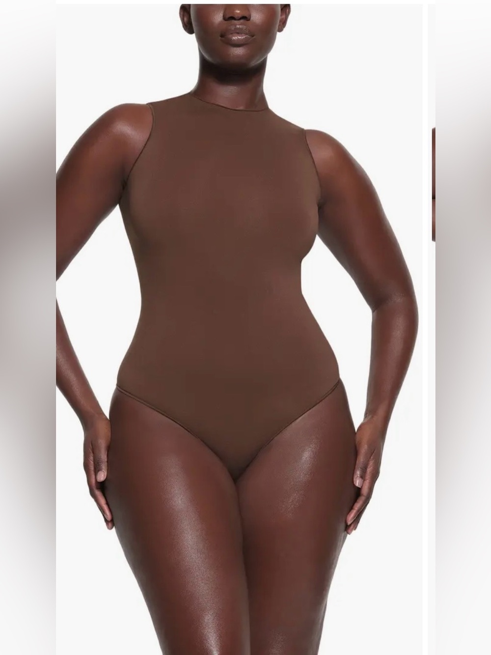 SKIMS Sleeveless Bodysuit in Light Taupe